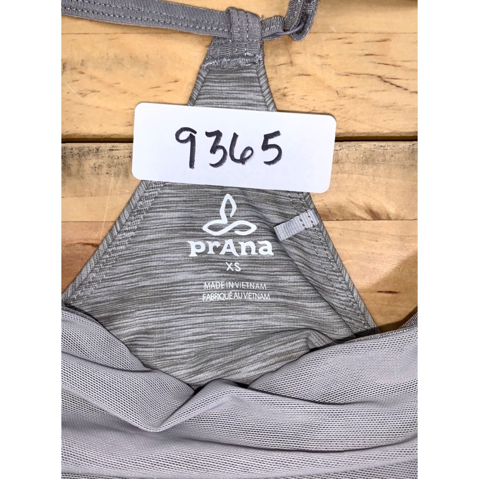 Prana prAna Sports Bra Womens XS Gray Racerback Activewear Outdoor #9365 Size ONE SIZE - 2 Thumbnail