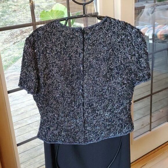 Adrianna Papell Adrianna Papell Boutique Evening Embellished 100% Silk Top & Size XL / US 12-14 / IT 48-50 - 4 Thumbnail