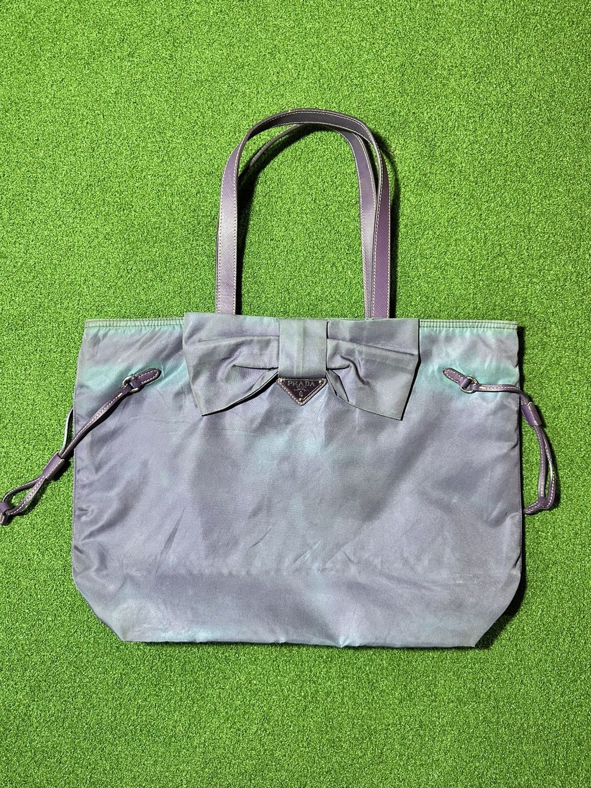 Prada tote bag purple nylon