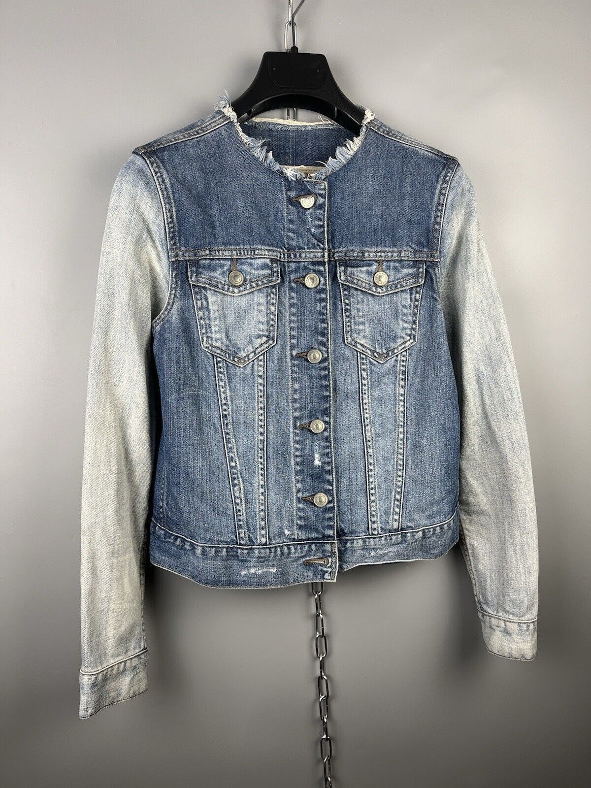 Allsaints Allsaints Womens Aya Denim Casual Jacket Size S / US 4 / IT 40 - 2 Thumbnail
