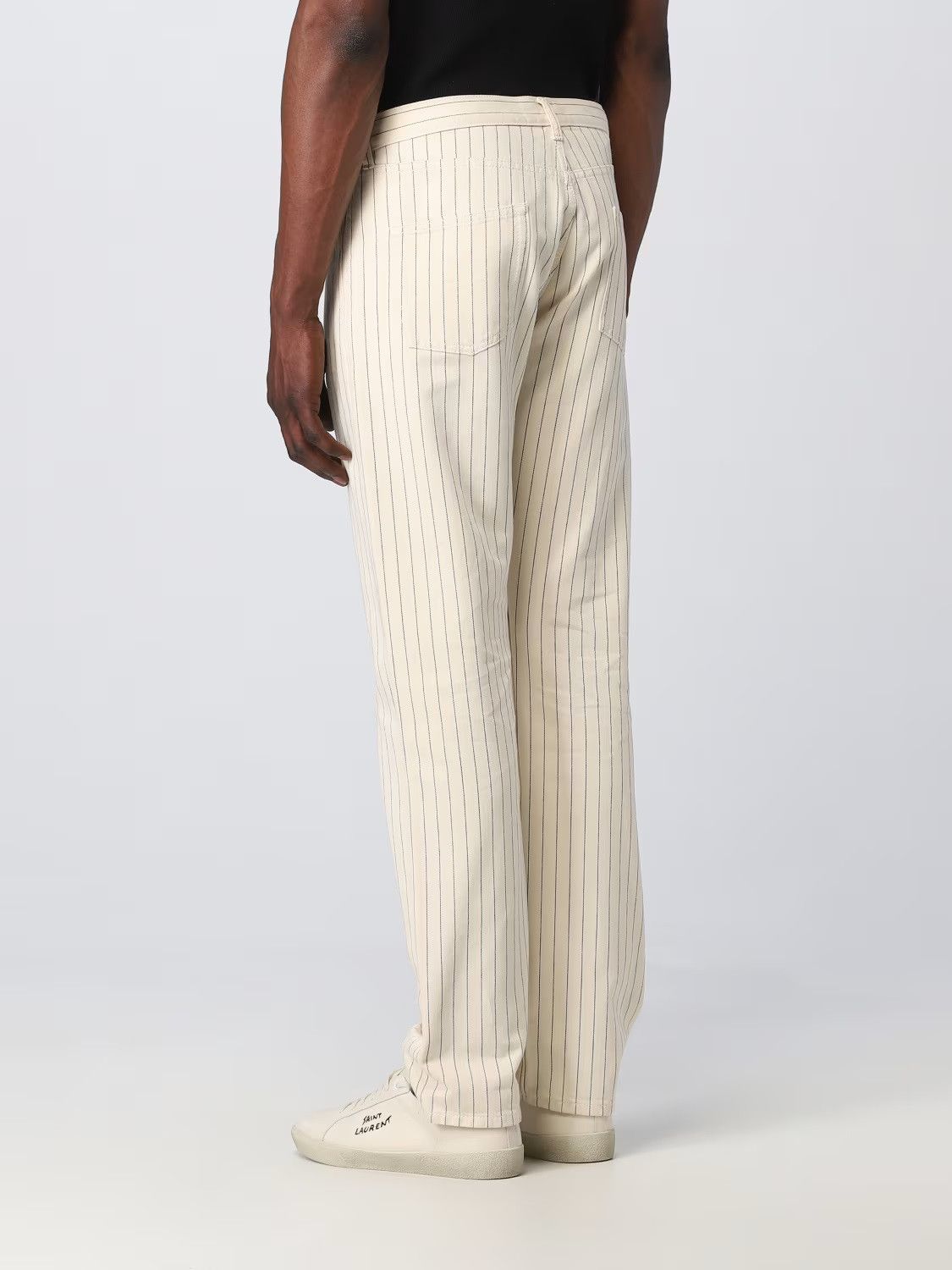 Saint Laurent Paris Saint Laurent D31 Jeans - Ecru Striped Denim Size US 32 / EU 48 - 2 Thumbnail