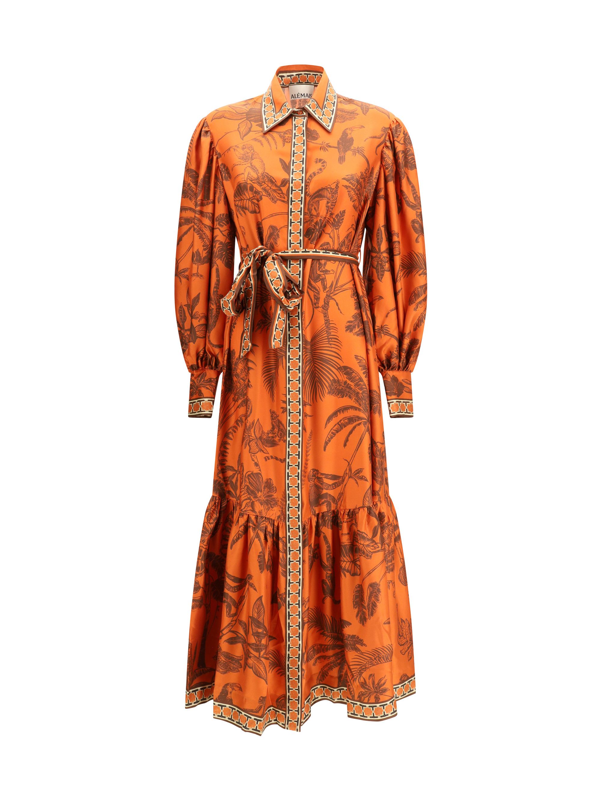 ALEMAIS Monkey Dance Silk Shirtdress Size M / US 6-8 / IT 42-44 - 1 Thumbnail