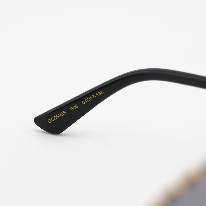 Gucci Gucci GG0595S 006 Sunglasses Gold Round Frame, Grey Gradient Size ONE SIZE - 7 Thumbnail
