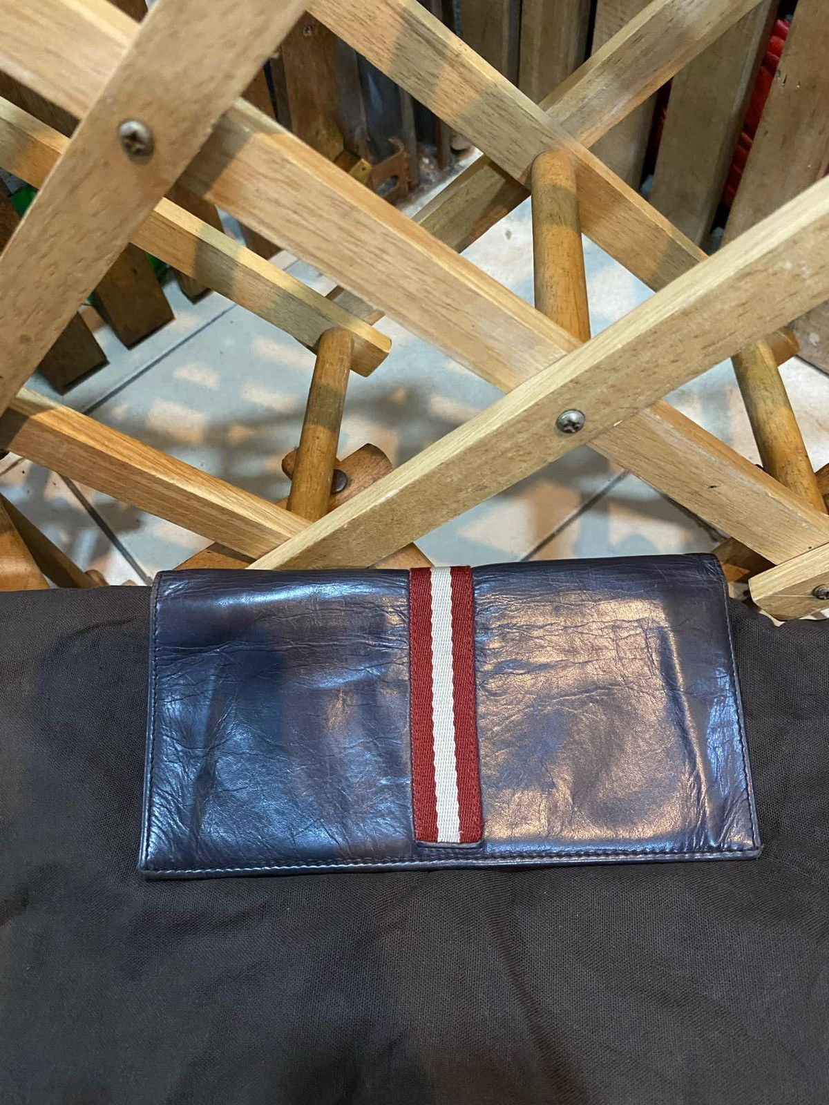 Bally × Designer × Vintage Bally Wallet Purse Brown Red Canvas Leather unisex Size ONE SIZE - 7 Thumbnail