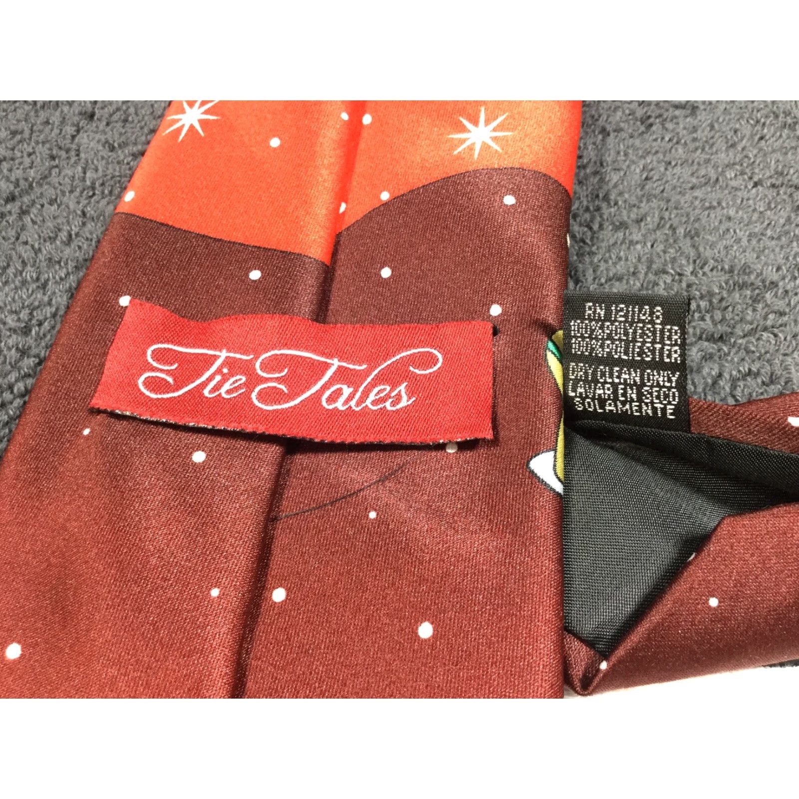 Poler Tie Tales Christmas Novelty Tie 58” Multicolor Santa Claus Reindeer Mens Size ONE SIZE - 4 Thumbnail