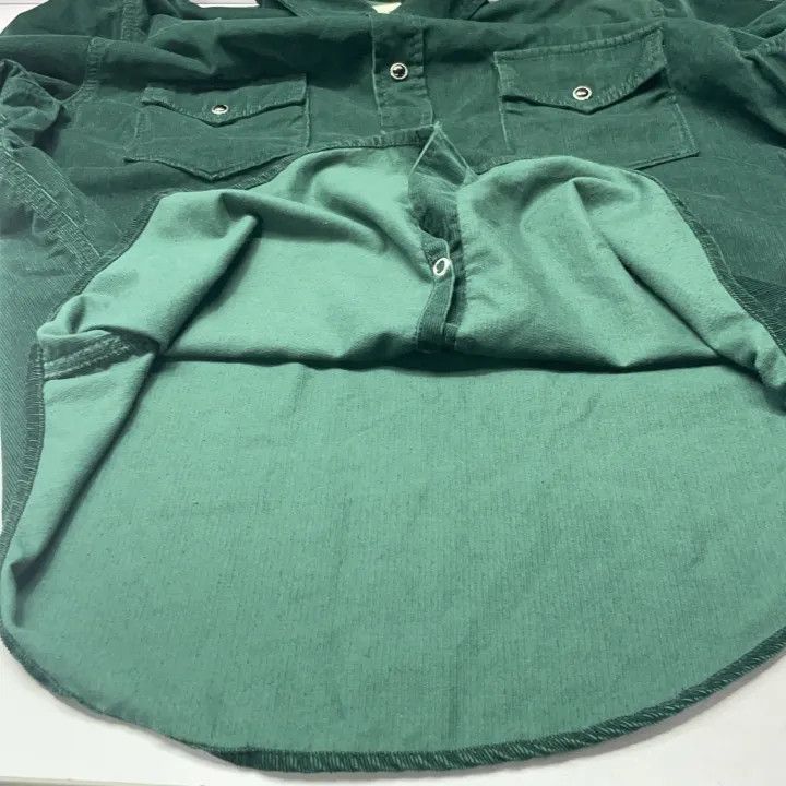 Saint Laurent Paris Saint Laurent Green Long Sleeve Button-Up Shirt-2507 Size US XL / EU 56 / 4 - 5 Thumbnail