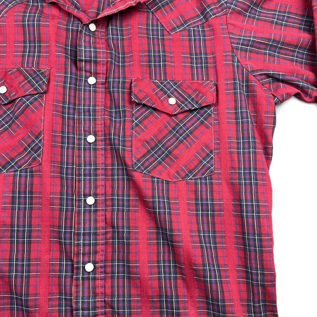 Imperial VINTAGE Key Imperial Western Shirt Adult XL Red Plaid 80s Cotton Blend Pockets Snap Closure Button-Up Collared Mens Size US XL / EU 56 / 4 - 5 Thumbnail
