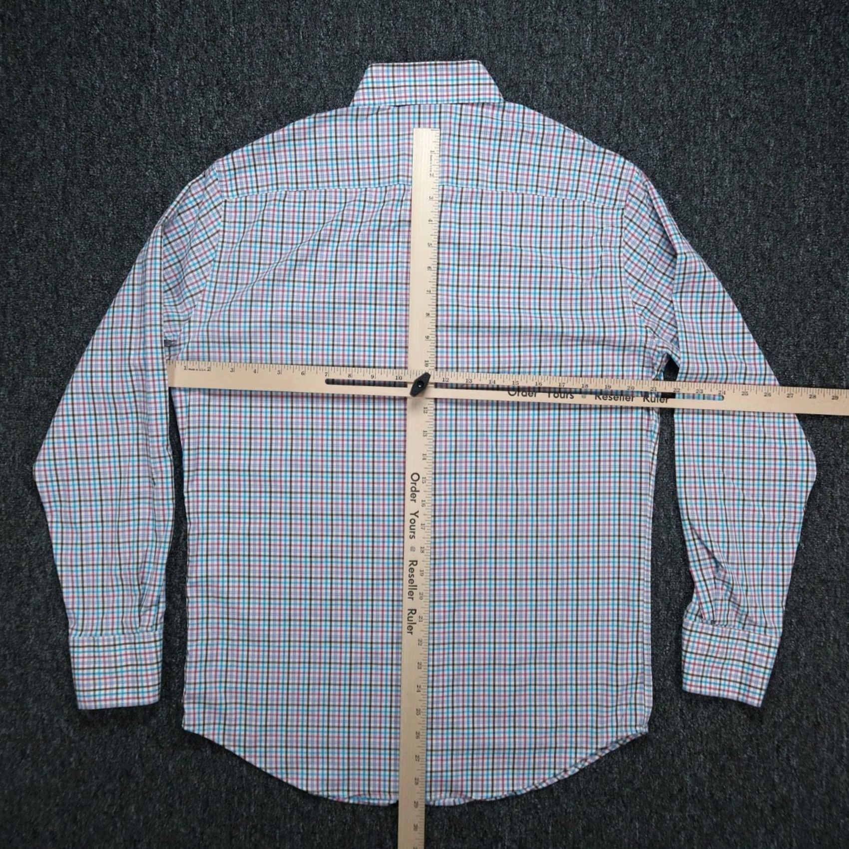 Peter Millar Peter Millar Shirt Men Medium White Check Button-Up Long Sleeve Breathable Lightweight Summer Comfort 42 in Chest Regular Fit Vintage No Size US M / EU 48-50 / 2 - 5 Thumbnail