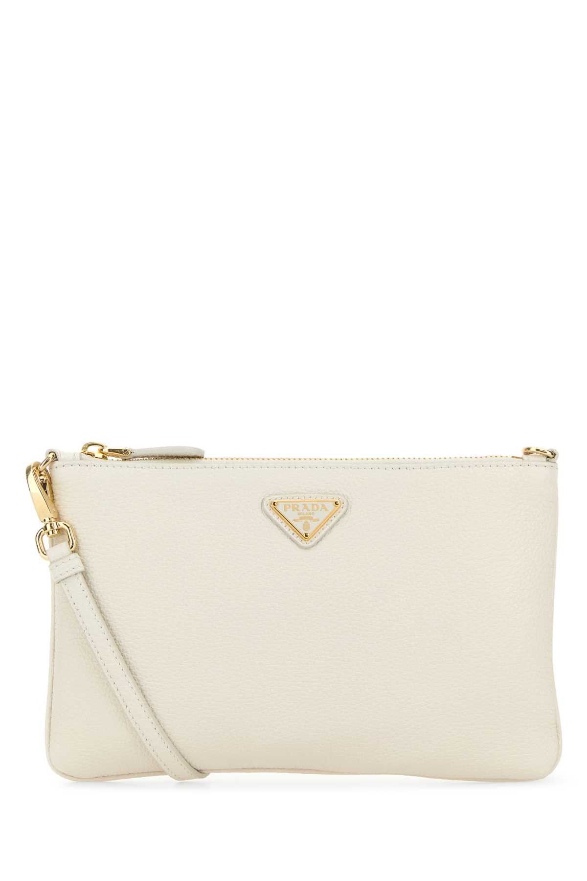Prada White Leather Crossbody Bag Size ONE SIZE - 1 Thumbnail