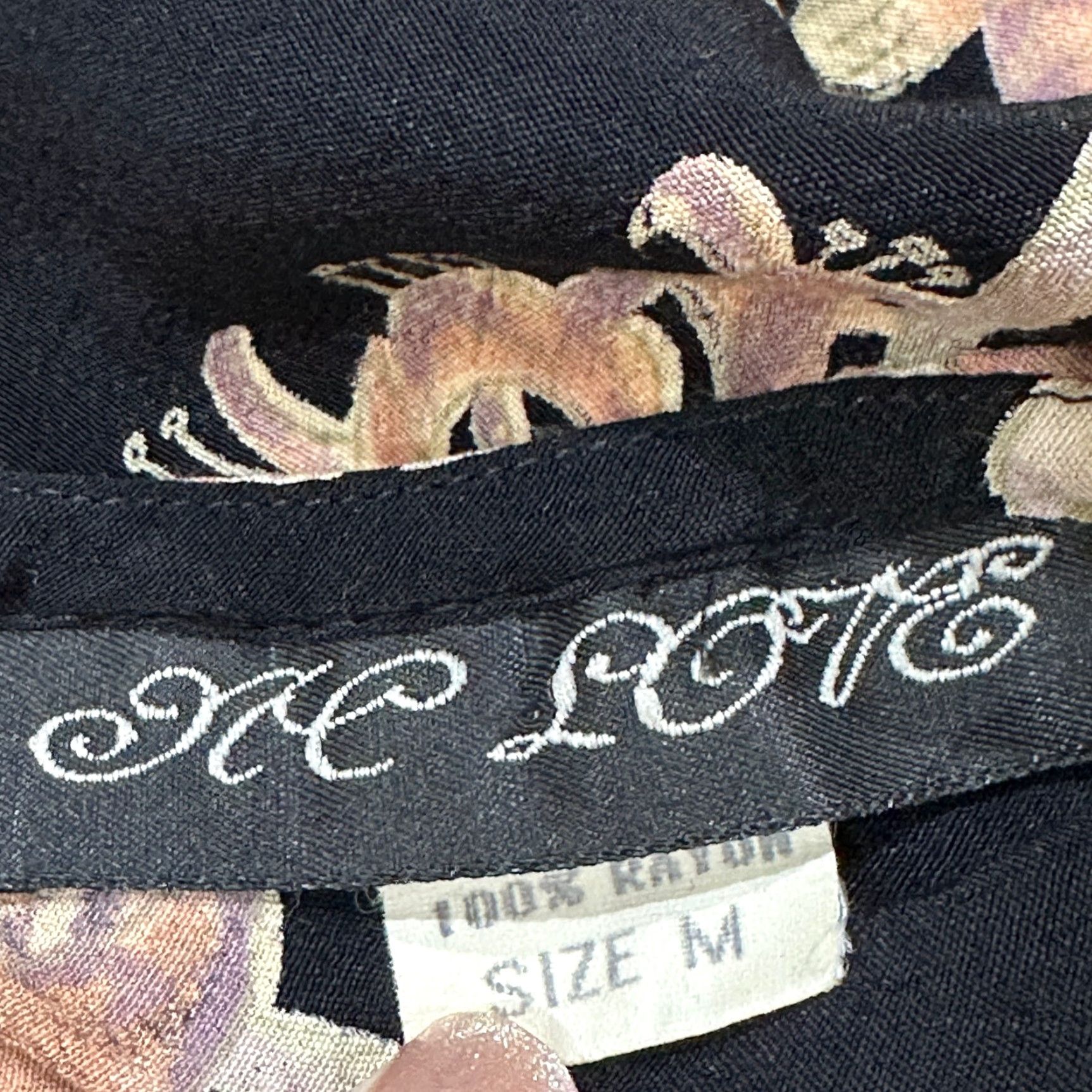 Vintage VINTAGE Maxi Dress M Sleeveless Floral Black Pink Romantic Fairy Y2K Garden Size M / US 6-8 / IT 42-44 - 5 Thumbnail