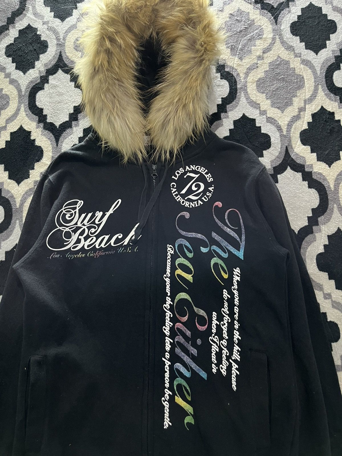 Hysteric Glamour Japanese rude garret poem faux fur hoodie Size US M / EU 48-50 / 2 - 2 Thumbnail