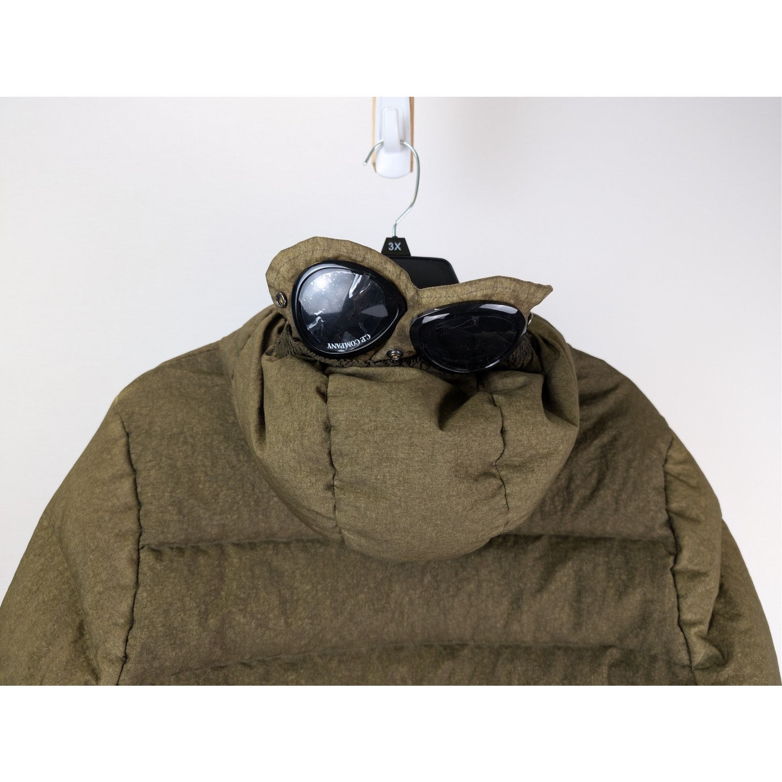 C.P. Company o1rshd1 Co-Ted Goggle down jacket in olive green Size US S / EU 44-46 / 1 - 13 Thumbnail