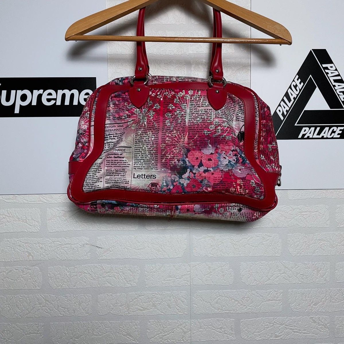 John Galliano Vintage Y2K John Galliano cherry Newsprint Bag Size ONE SIZE - 2 Thumbnail