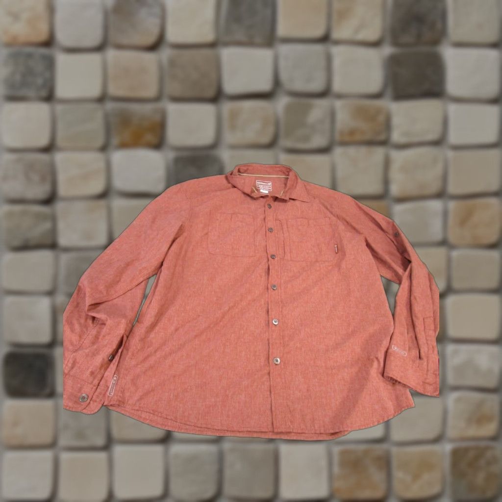 Merrell Merrell Shirt Mens XL Red Opti Wick Button Up Hiking Plaid Long Sleeve Polyester Woven Casual Outdoor Button-Up Mens Red Xl Merrell Shirt Size US XL / EU 56 / 4 - 1 Thumbnail