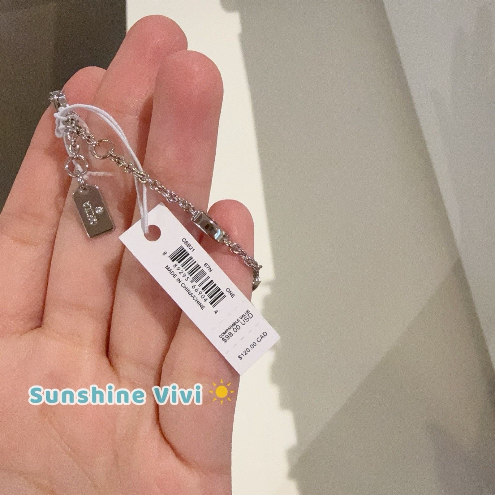 Coach NWT COACH CBB21 Strawberry Charm Bracelet Silver/Multi Size ONE SIZE - 3 Thumbnail