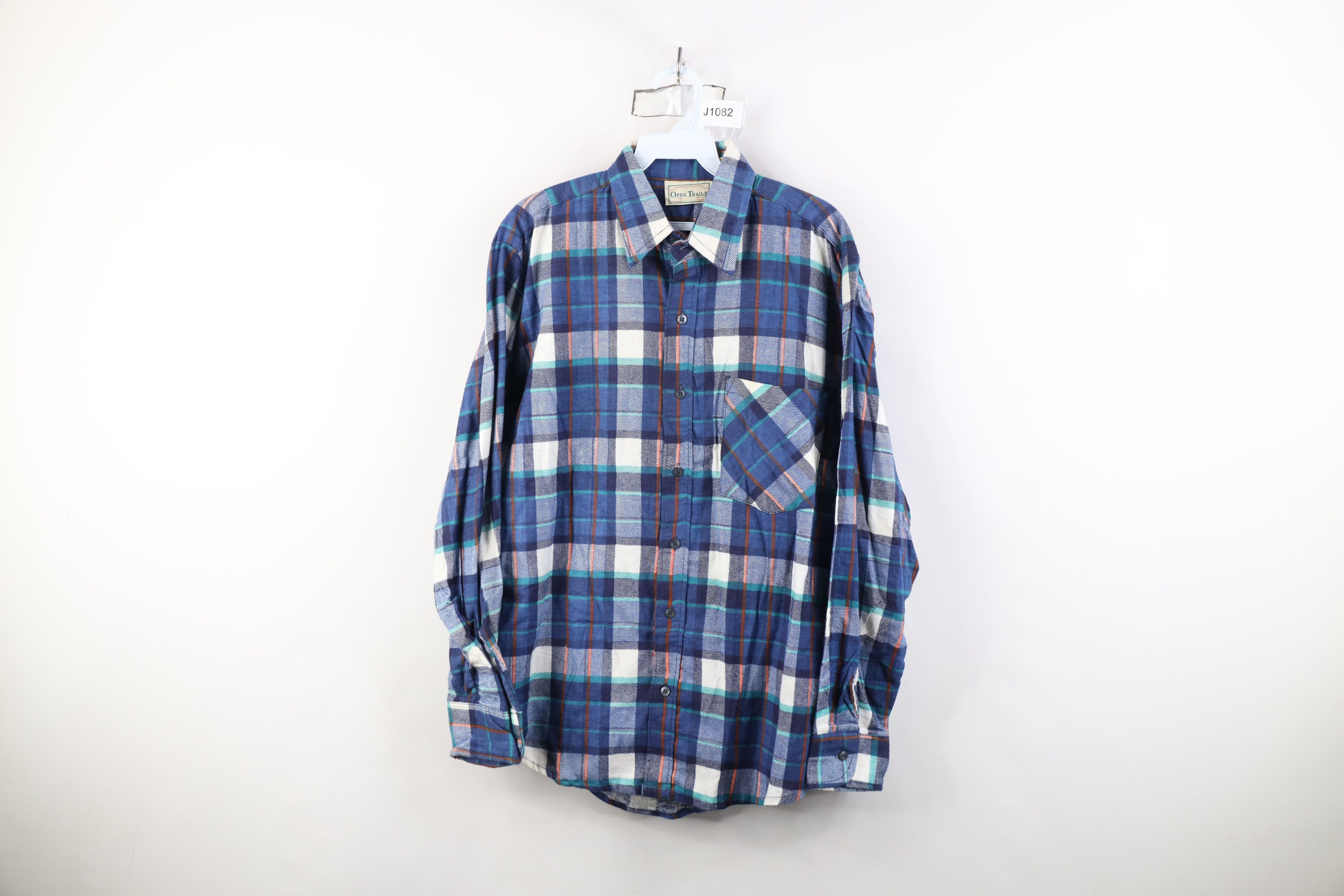 Vintage Vintage 70s Streetwear Flannel Collared Button Shirt Plaid Size US M / EU 48-50 / 2 - 1 Thumbnail