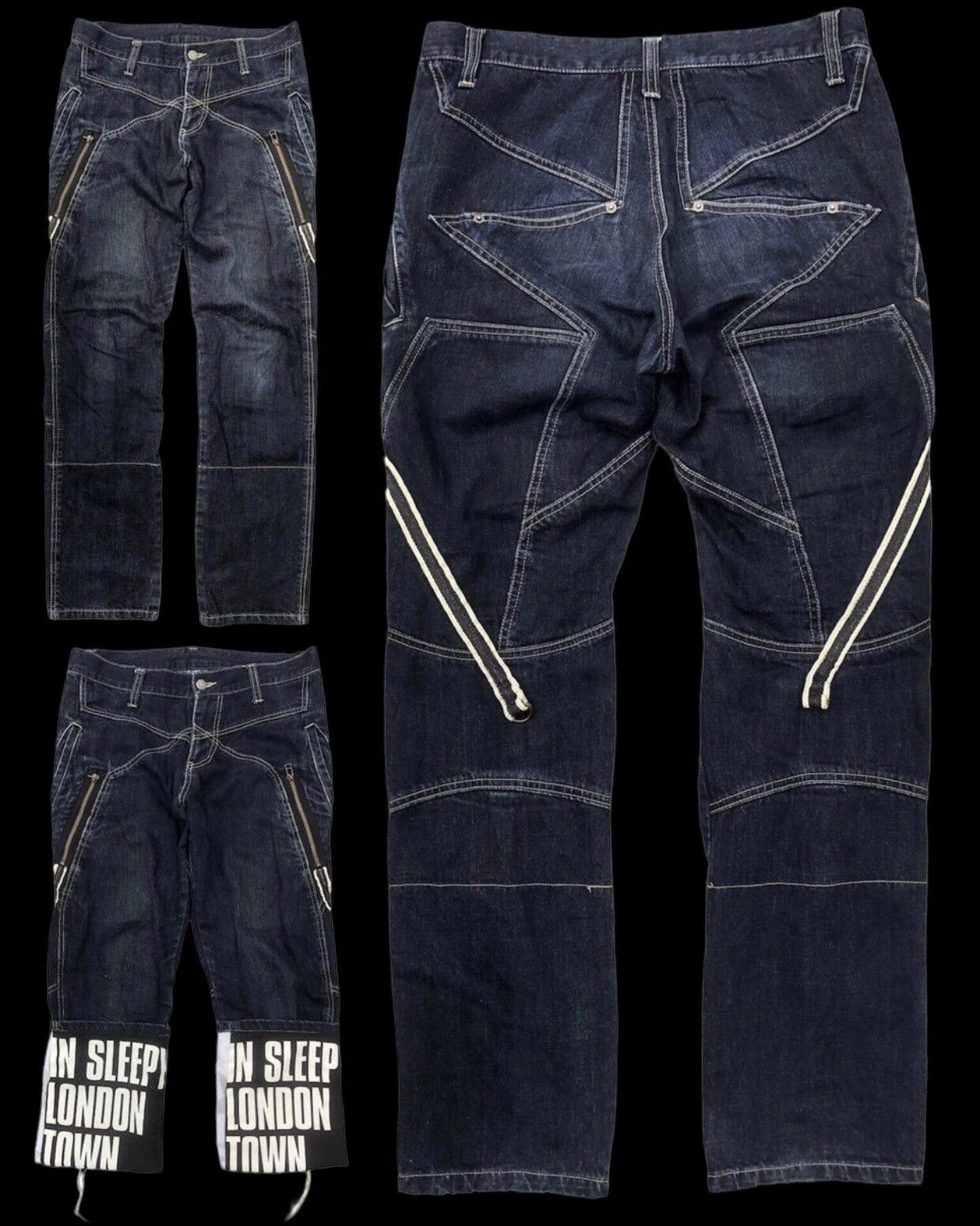 PPFM Archival PPFM Japan Streetwear Star Ass Style Jeans Size US 32 / EU 48 - 1 Thumbnail