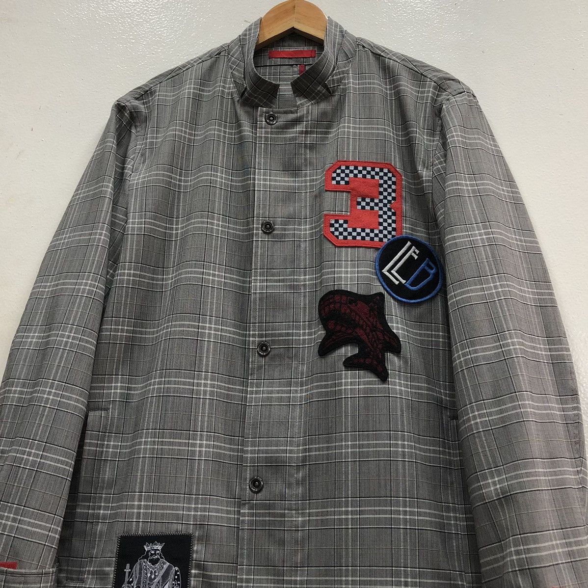 Lanvin Lanvin on Blue Patches Light Coat Parka Glen Check Jacket Size US M / EU 48-50 / 2 - 4 Thumbnail