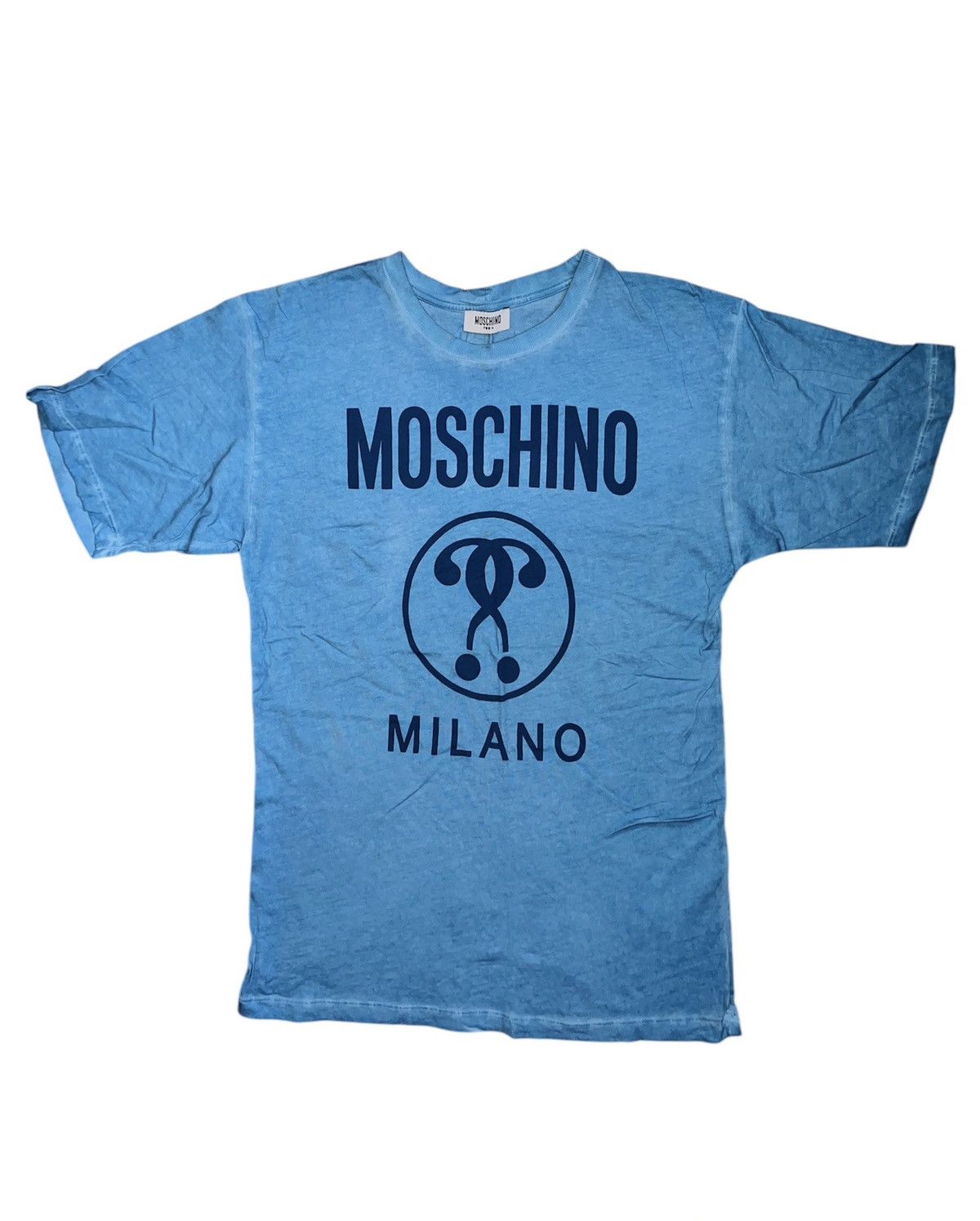 Moschino Moschino teen dyed blue t shirt 💙🌊 Size S / US 4 / IT 40 - 1 Thumbnail