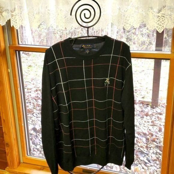 Vintage Byron Nelson Crewneck 79% Silk Aysymetrical Design Embroider Size US L / EU 52-54 / 3 - 1 Thumbnail
