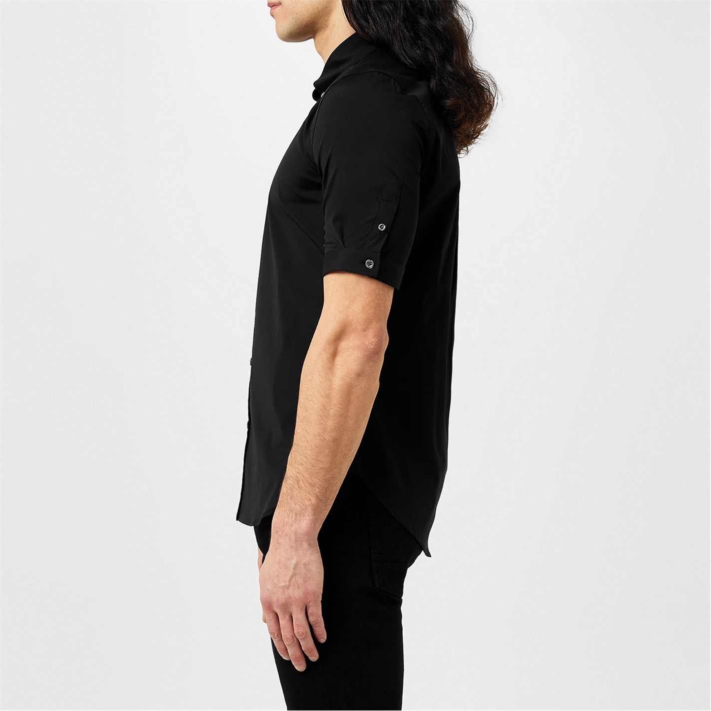 Alexander McQueen o1g2r1mq0326 Brad Pitt Shirt in Black Size US XXS / EU 40 - 3 Thumbnail