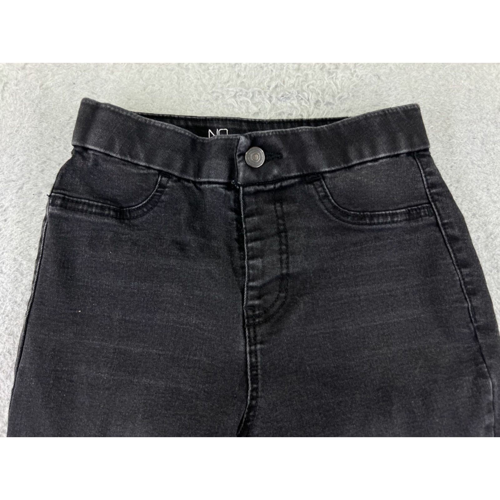 Vintage No Boundaries Jeans Women 3 Black Skinny Denim High Rise Cotton Blend 5-Pocket Size 26" / US 2 / IT 38 - 4 Thumbnail