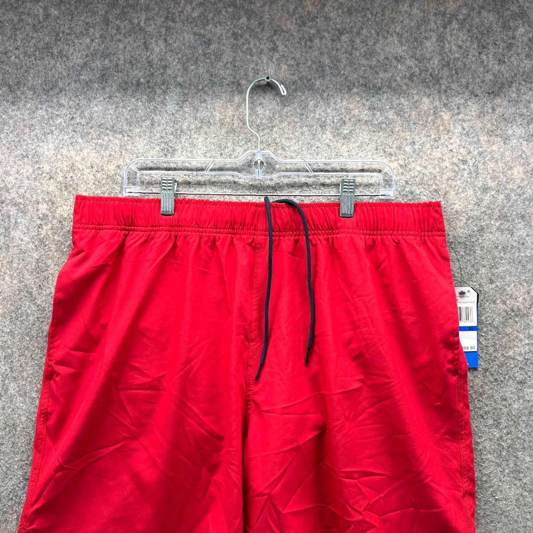 Nautica Nautica Shorts Men XL Red Swim Bottoms Solid Embroidered Drawstring New Trunks Lined Size US 36 / EU 52 - 5 Thumbnail