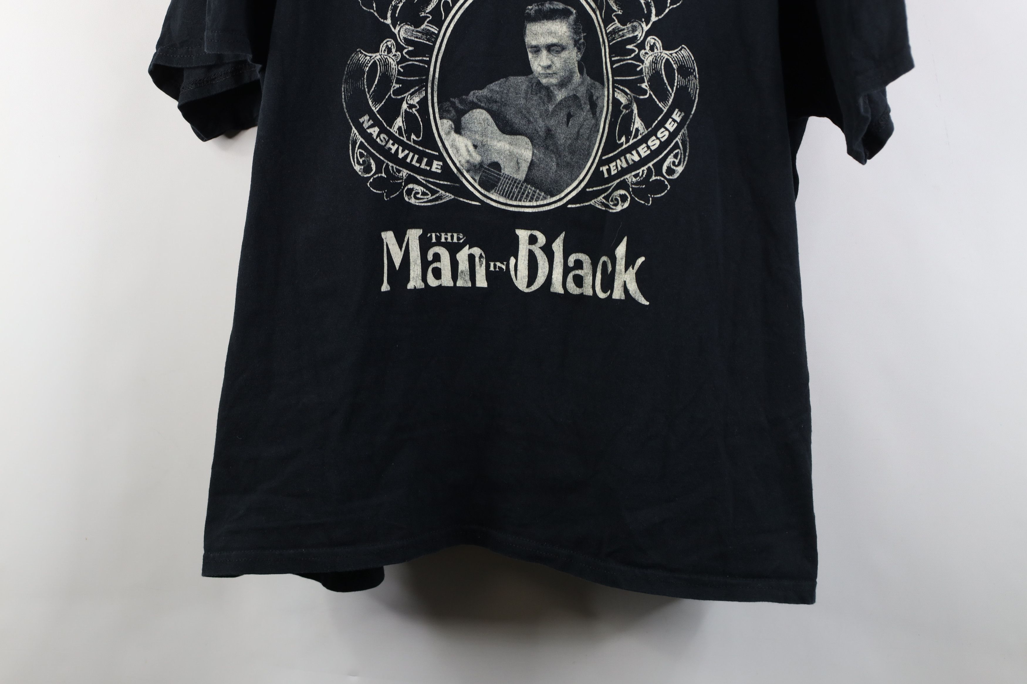 Vintage Retro Y2K The Man In Black Johnny Cash Band T-Shirt Black Size US XXL / EU 58 / 5 - 3 Thumbnail