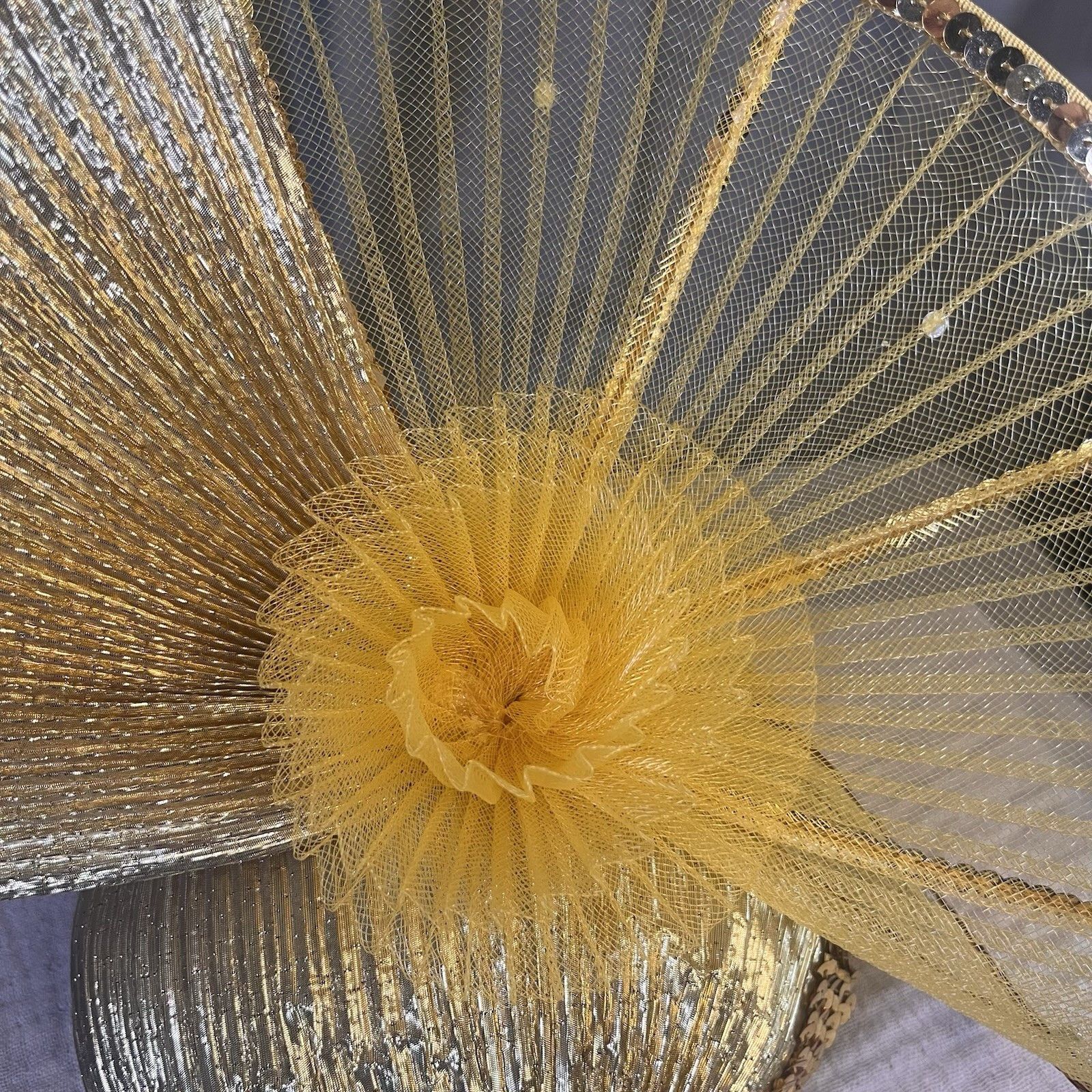 Other Ms. Hi's classic gold lame Kentucky Derby Hat Size ONE SIZE - 2 Thumbnail