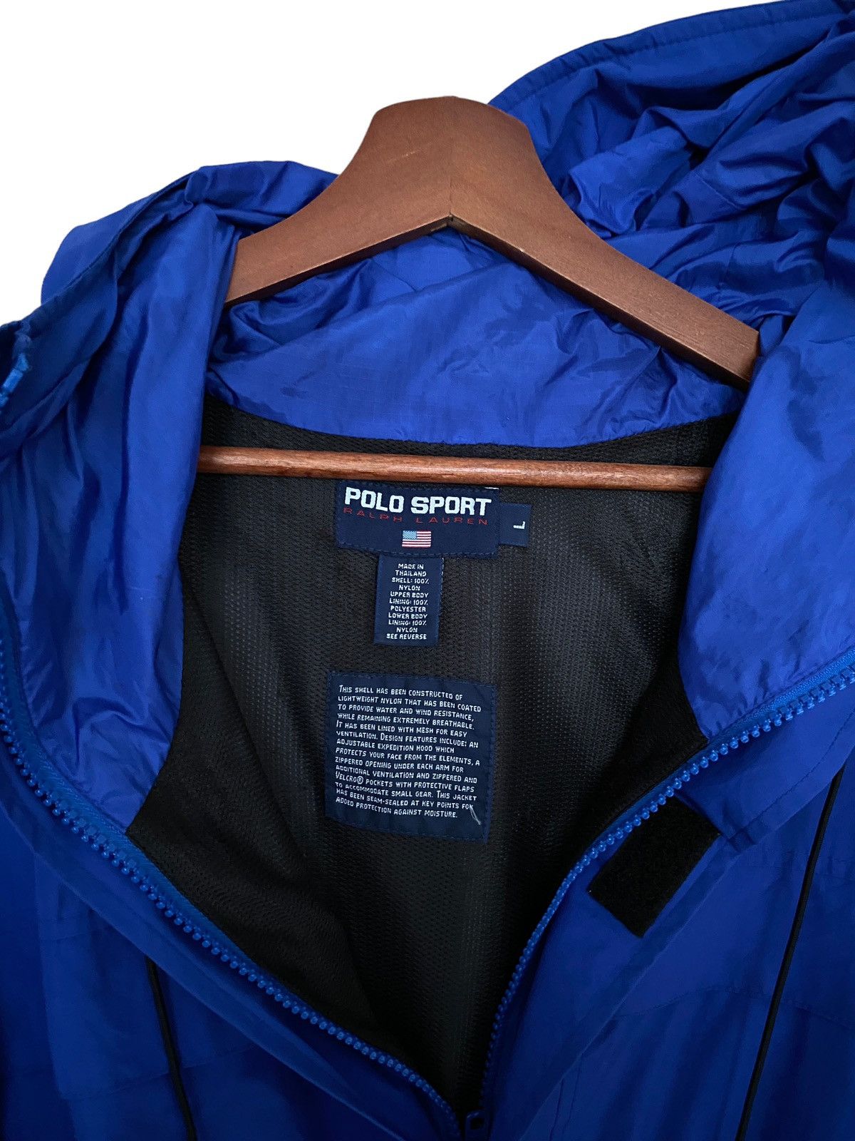 Polo Ralph Lauren Vintage Brand Polo Sport Hoodie Windbreaker 1990s Size US L / EU 52-54 / 3 - 11 Thumbnail
