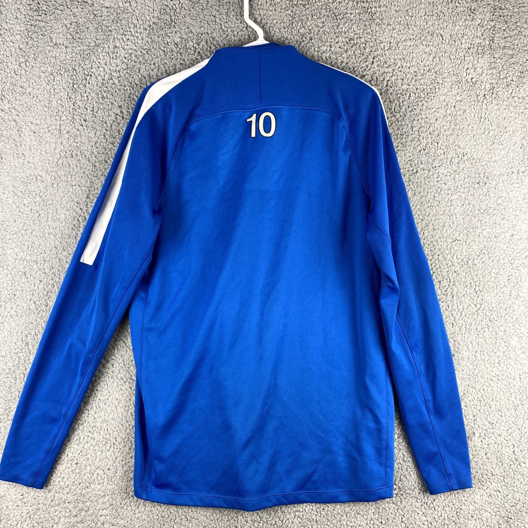 Nike Nike Sweater Mens L Blue 1/4 Zip Dri Fit Pullover Swoosh Athletic Storm/38-28 Size US L / EU 52-54 / 3 - 7 Thumbnail