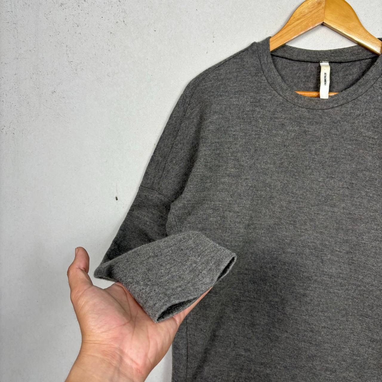 Kazuyuki Kumagai Attachment Attachment Kazuyuki Kumagai Wool Knit Long Sleeve Gray 1 Size US S / EU 44-46 / 1 - 4 Thumbnail