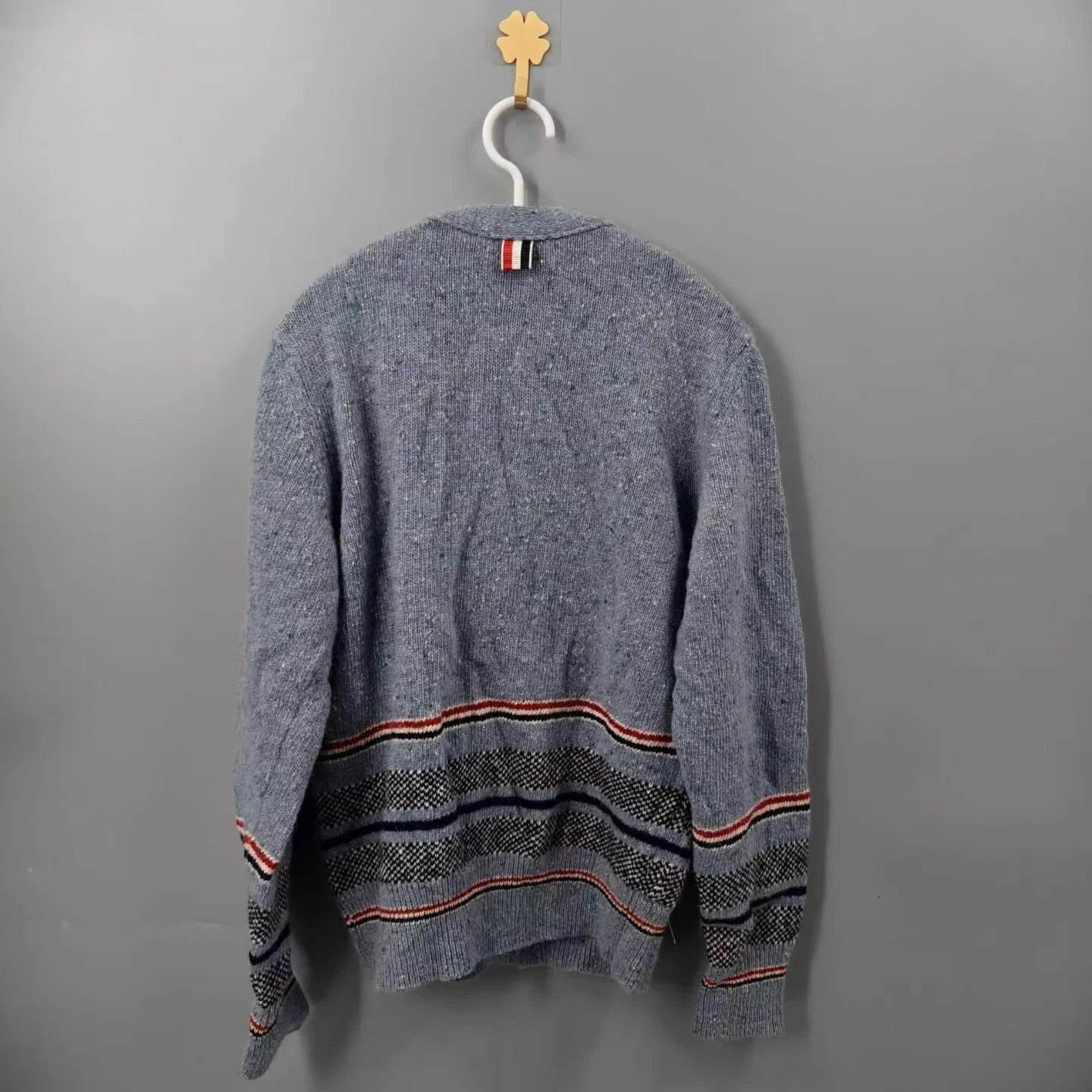 Thom Browne Thom Browne Mist Blue 4-Bar Wool Mohair Cardi 2 (99) Size US M / EU 48-50 / 2 - 2 Thumbnail