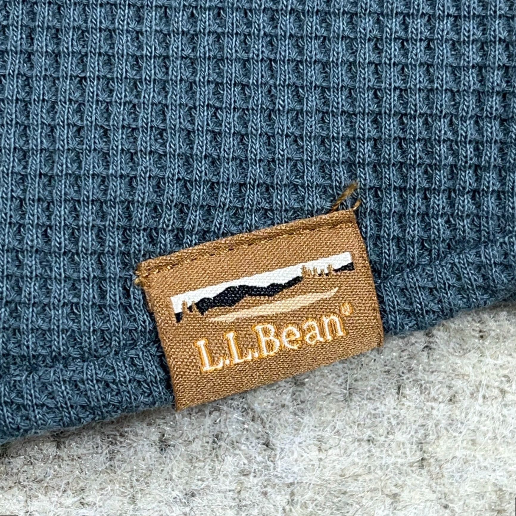 Vintage LL Bean Shacket Men Medium Blue Thermal Waffle Knit Shirt Jacket Button Up Size US M / EU 48-50 / 2 - 4 Thumbnail