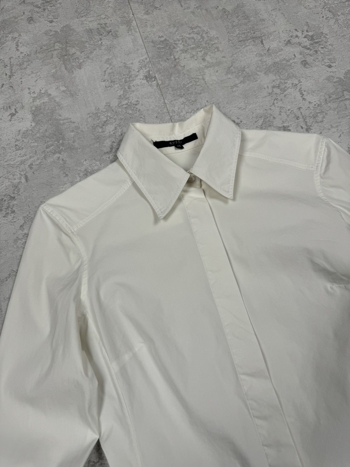 Gucci Rare Gucci Lace-Up White Shirt Size 40 Size S / US 4 / IT 40 - 6 Thumbnail
