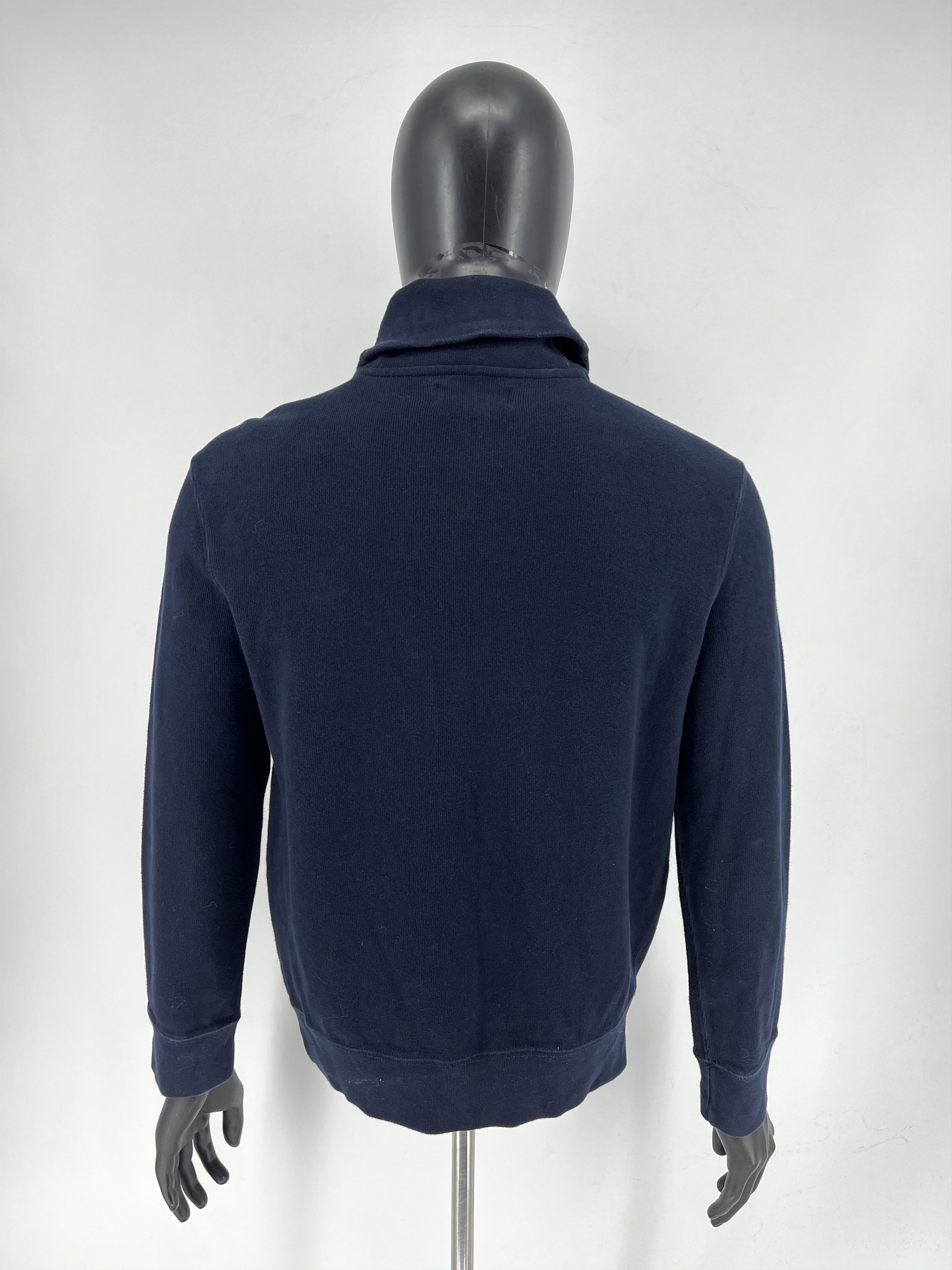 Polo Ralph Lauren × Ralph Lauren × Vintage Retro Polo Ralph Lauren Blue Shawl Collar Sweatshirt Size US M / EU 48-50 / 2 - 9 Thumbnail