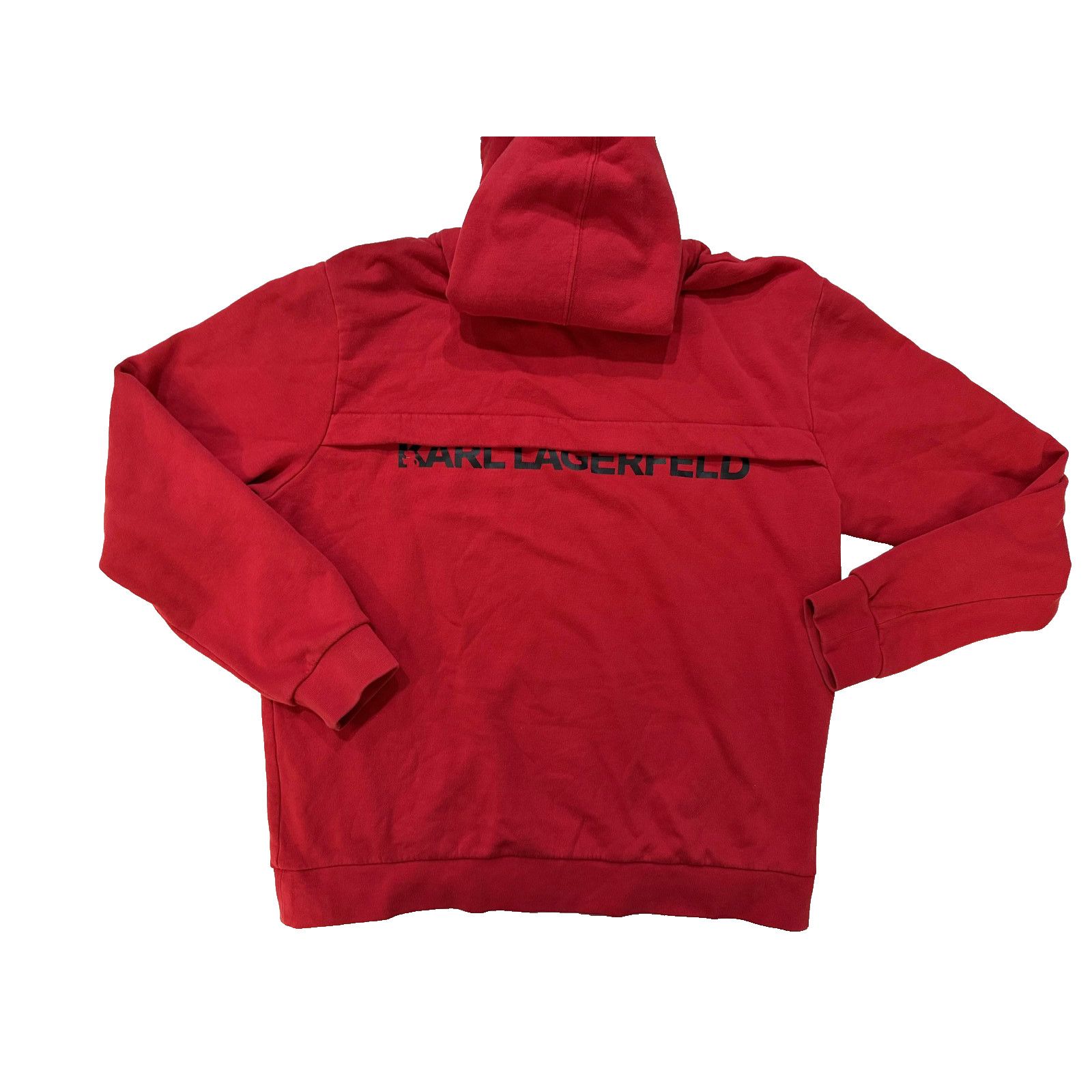 Karl Lagerfeld Karl Lagerfeld Hoodie Mens LG Red Pullover Patch Sweatshirt Size US L / EU 52-54 / 3 - 3 Thumbnail
