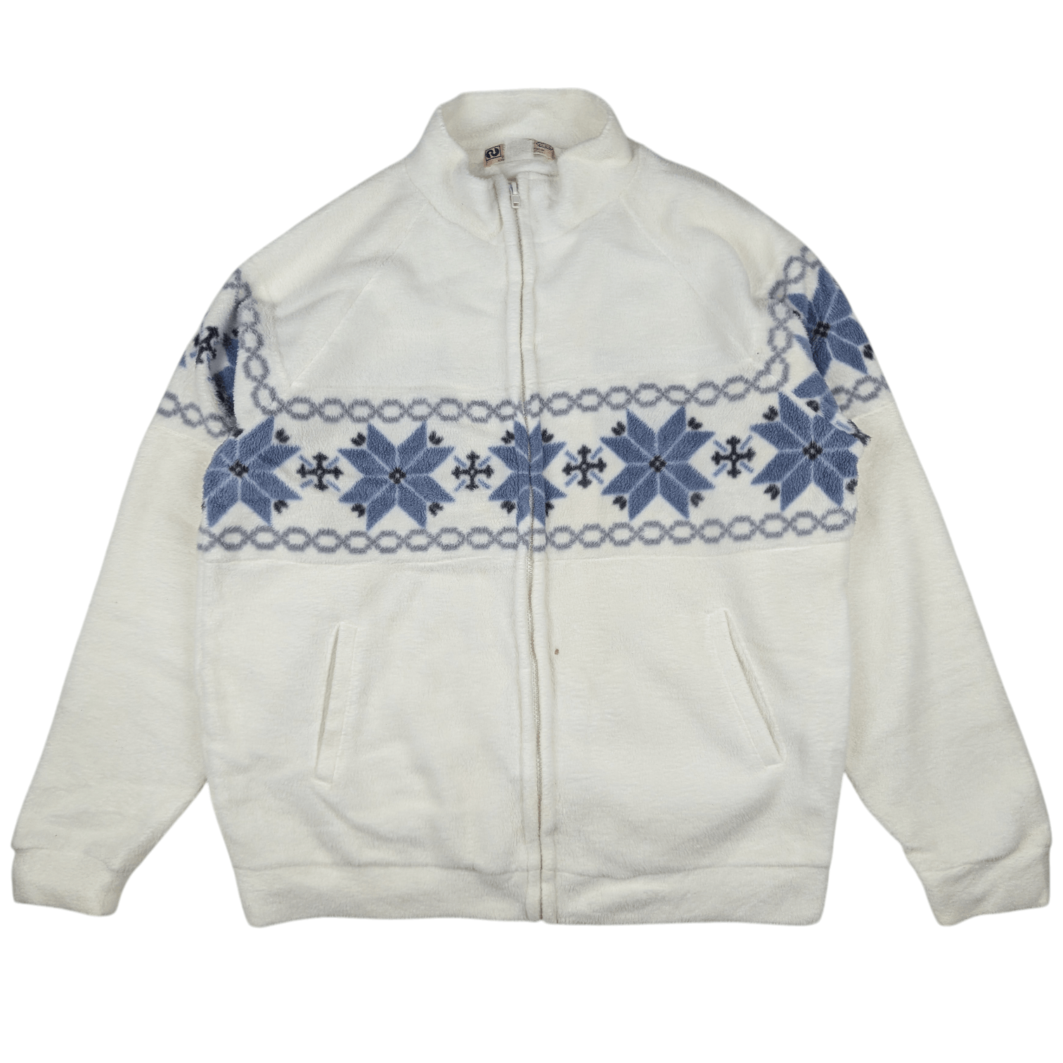 Japanese Brand Vintage 90's THIRD WAVE Floral Nice Design Fleece Jacket Size US L / EU 52-54 / 3 - 4 Thumbnail