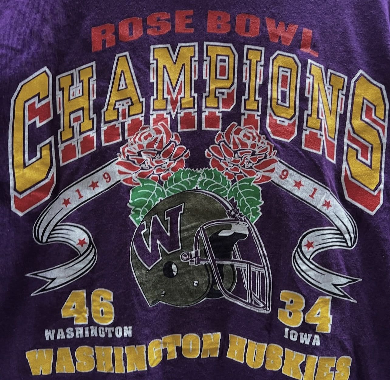 Vintage Vintage 1991 Rost Bowl Champion Tee Size US S / EU 44-46 / 1 - 4 Thumbnail