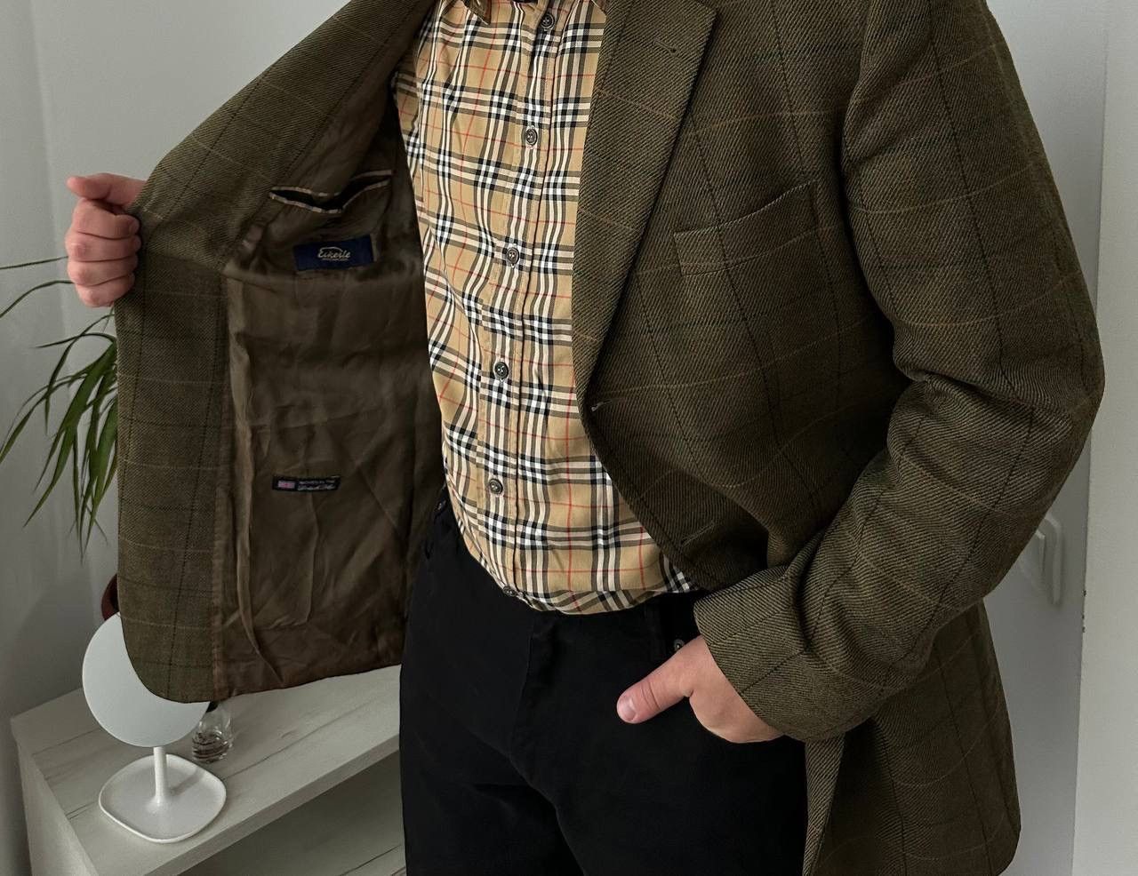 Burberry × Vintage Vintage Blazer Burberry Mens Eckerle Herrenmoden Jacket Size 38R - 5 Thumbnail