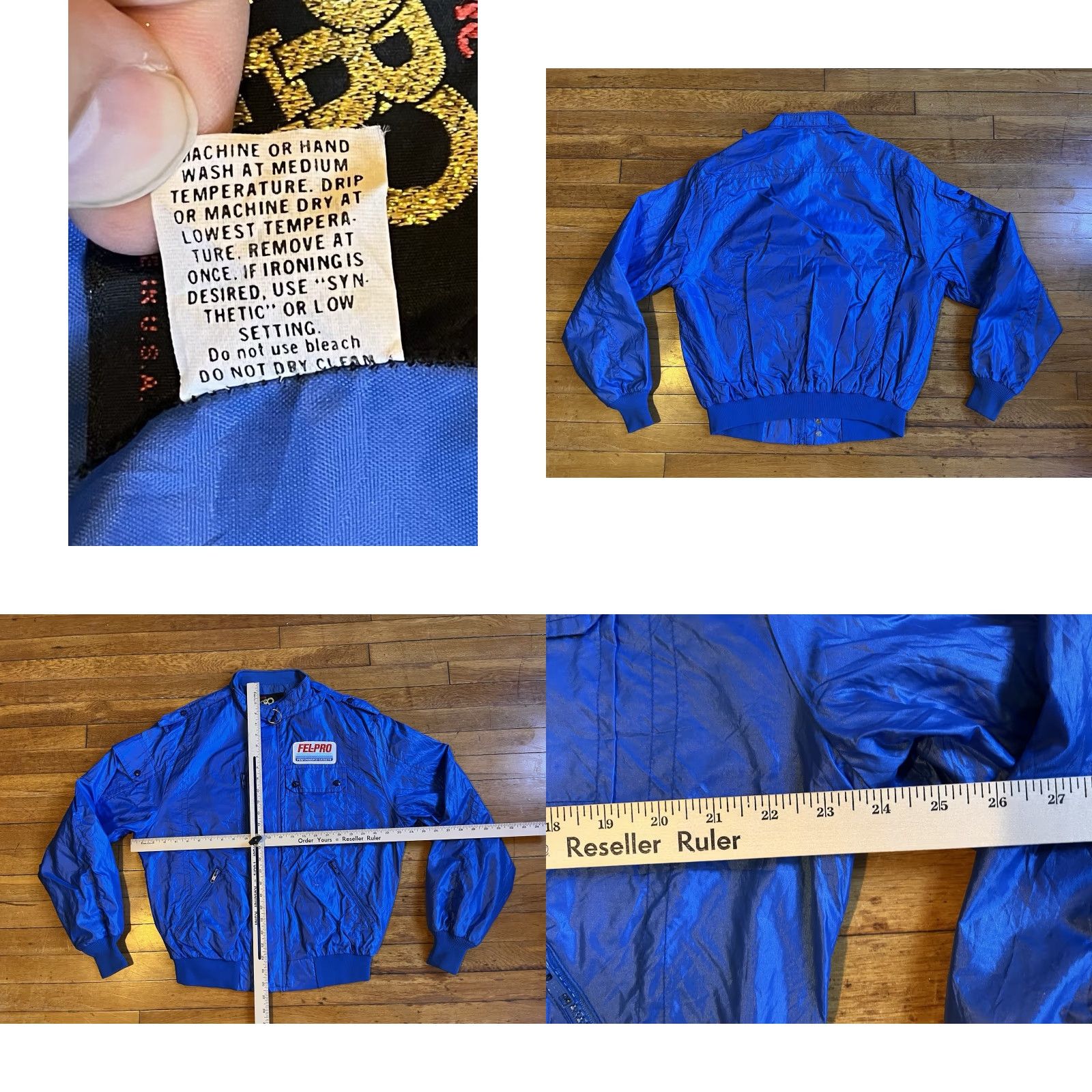 Vintage VINTAGE King Louie Jacket Car Parts Bomber Blue Men's Large 48 in Logo Embroidered 80s Grunge Retro USA Size US L / EU 52-54 / 3 - 8 Thumbnail