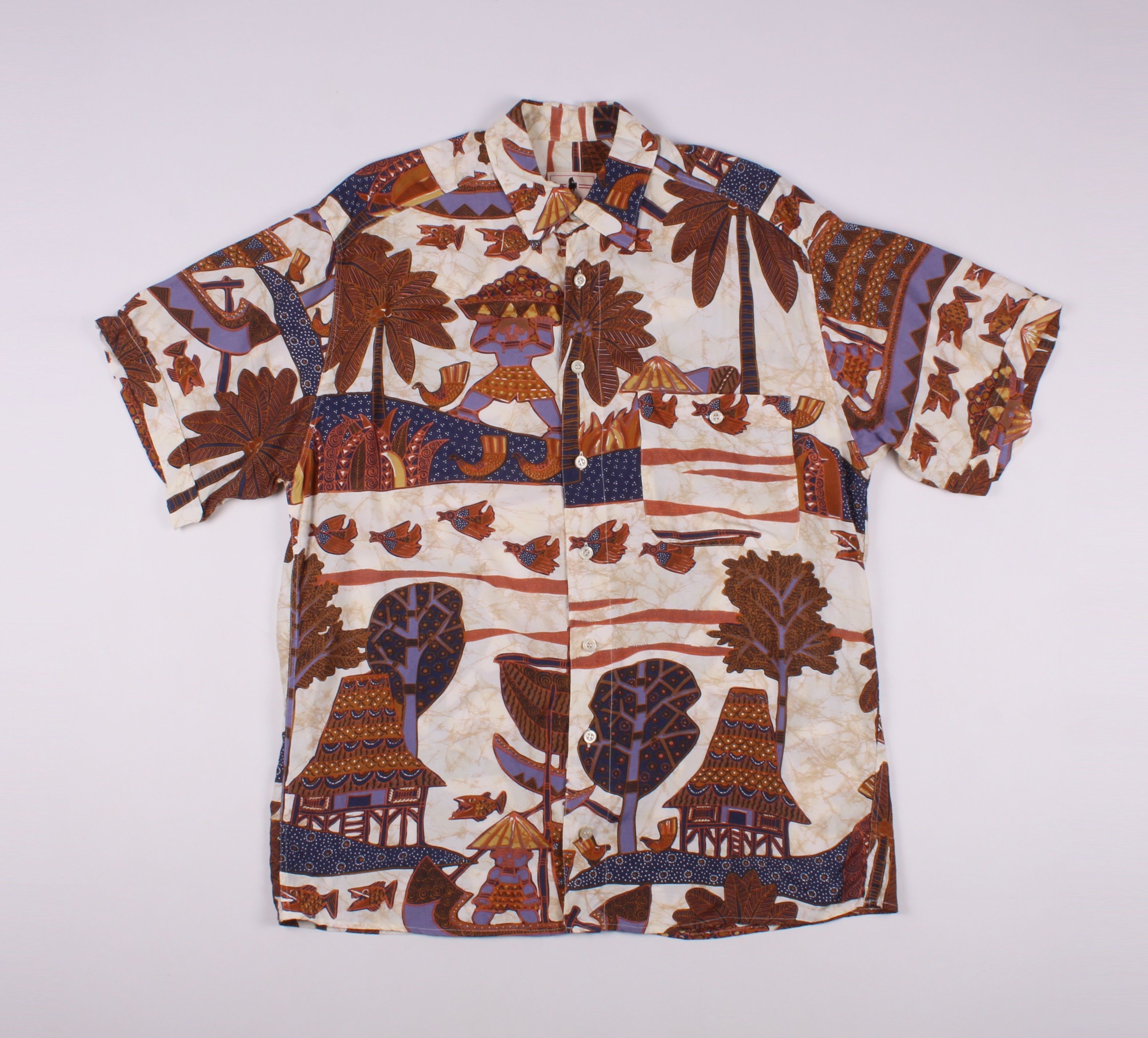 Vintage Vintage Beautiful Ethno Printed Short Sleeve Shirt Size US M / EU 48-50 / 2 - 1 Thumbnail