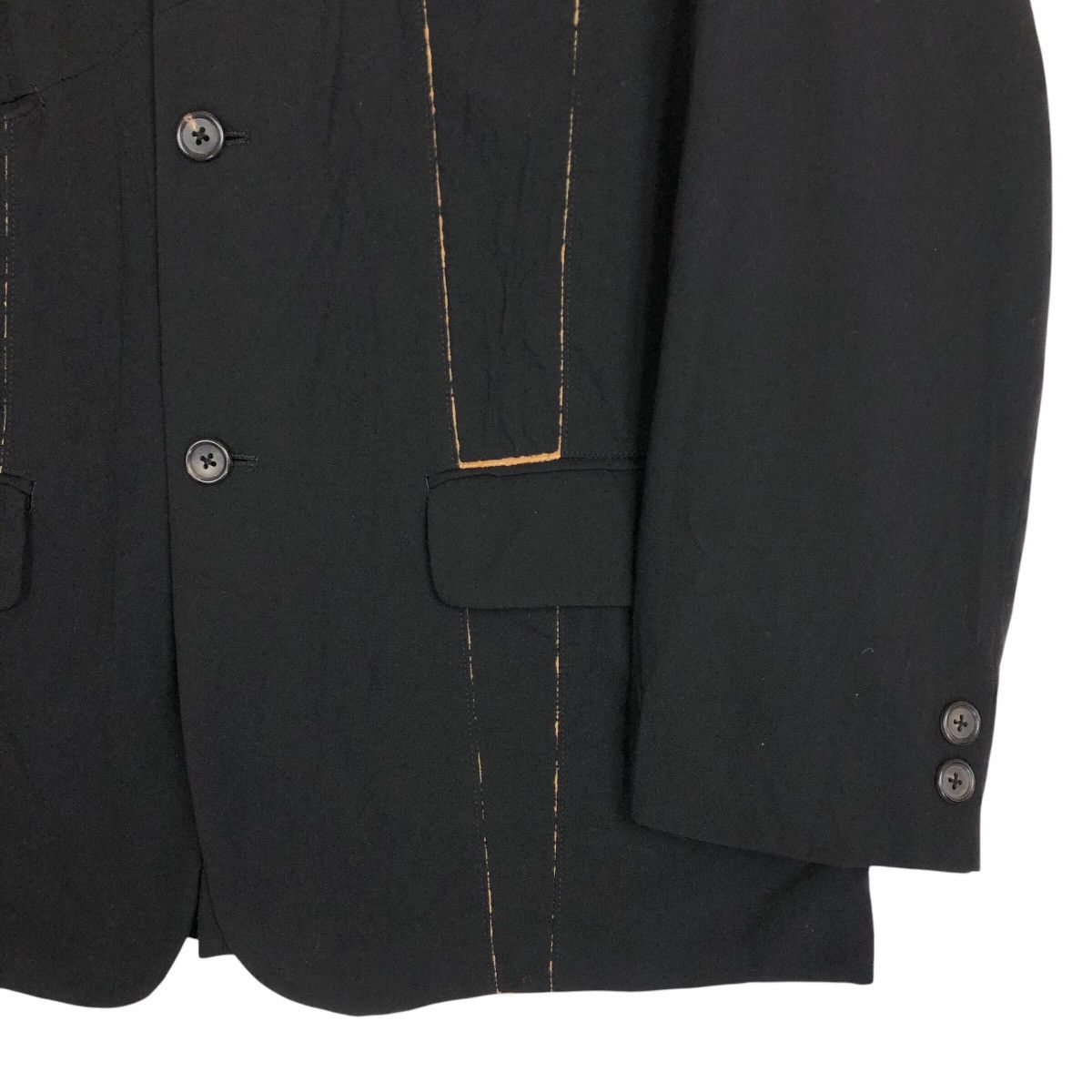 Yohji Yamamoto Vintage Yohji Yamamoto Pour Homme S/S 1999 Wool Light Jacket Size US L / EU 52-54 / 3 - 12 Thumbnail