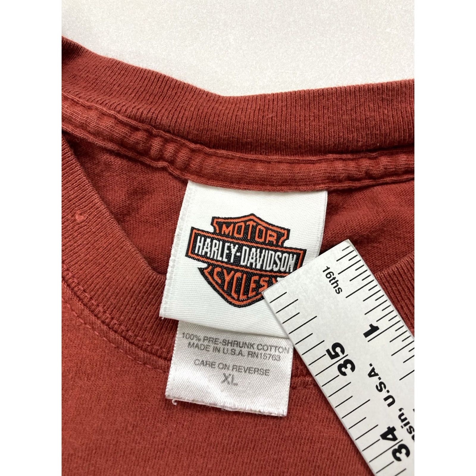 Harley Davidson Harley Davidson T-shirt Men XL Red York Pennsylvania 2008 Graphic Short Sleeve Size US XL / EU 56 / 4 - 6 Thumbnail