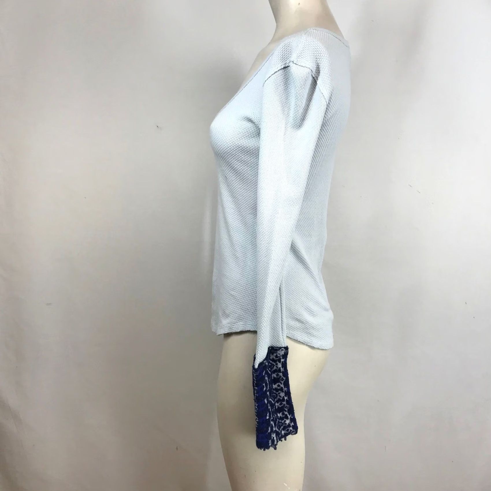 Vintage We The Free We The Free Light Blue Waffle Knit Thermal V-Neck Lace Cuff Top Shirt Women XS-M Long Sleeve Boatneck/V-Neck? Size S / US 4 / IT 40 - 6 Thumbnail