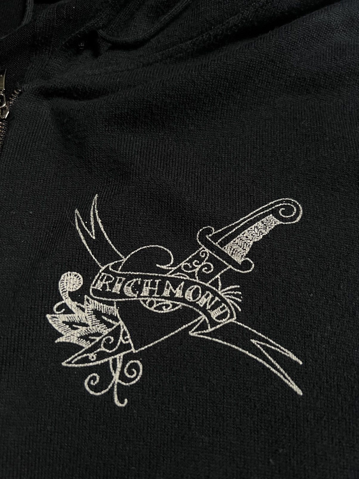 Richmond Denim John Richmond Denim Zipped Up Hoodie Black RARE Size US M / EU 48-50 / 2 - 4 Thumbnail