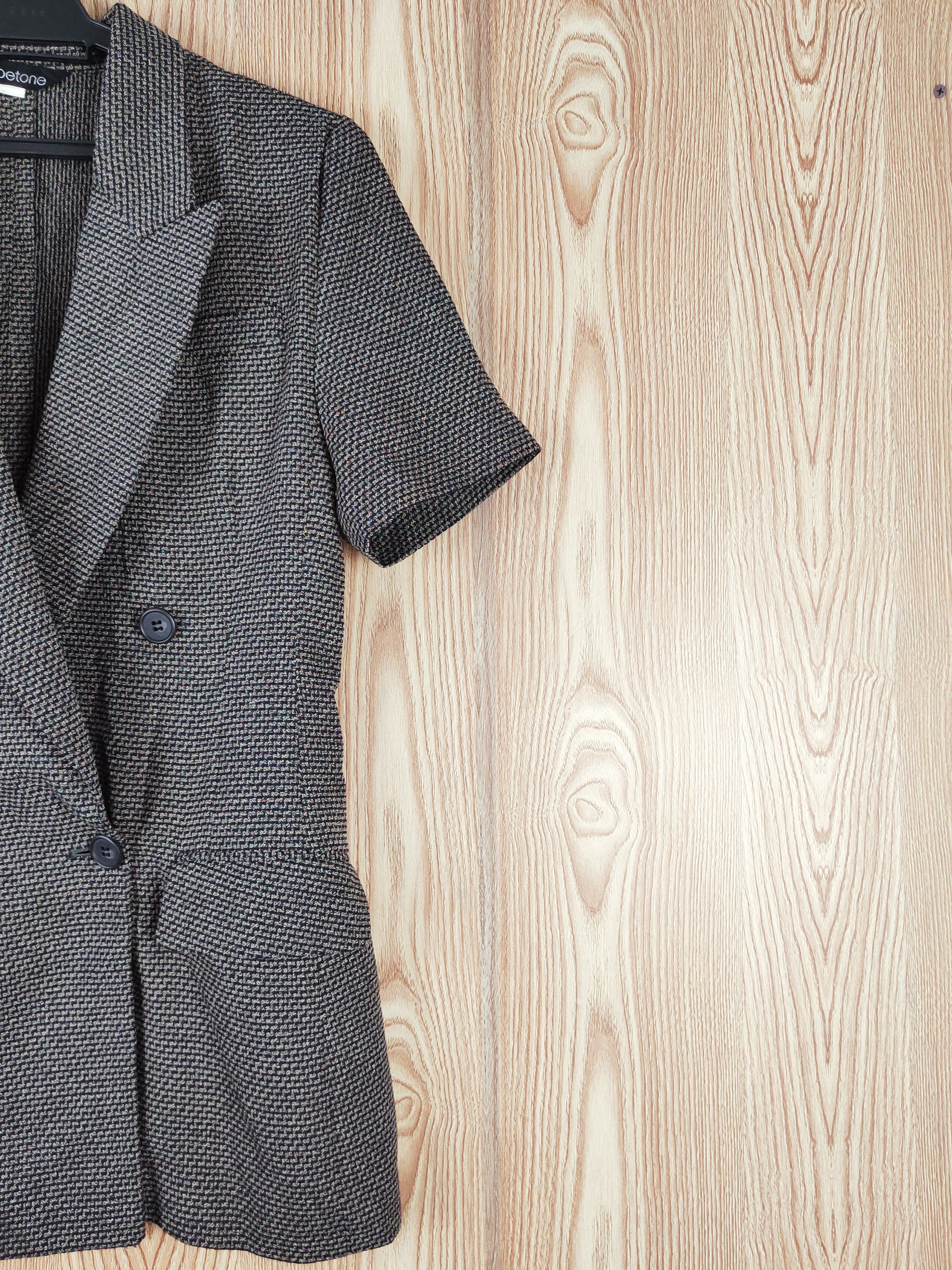 Japanese Brand × Vintage Vintage 💥 Abetone Black Short Sleeve Blazers Size S / US 4 / IT 40 - 5 Thumbnail
