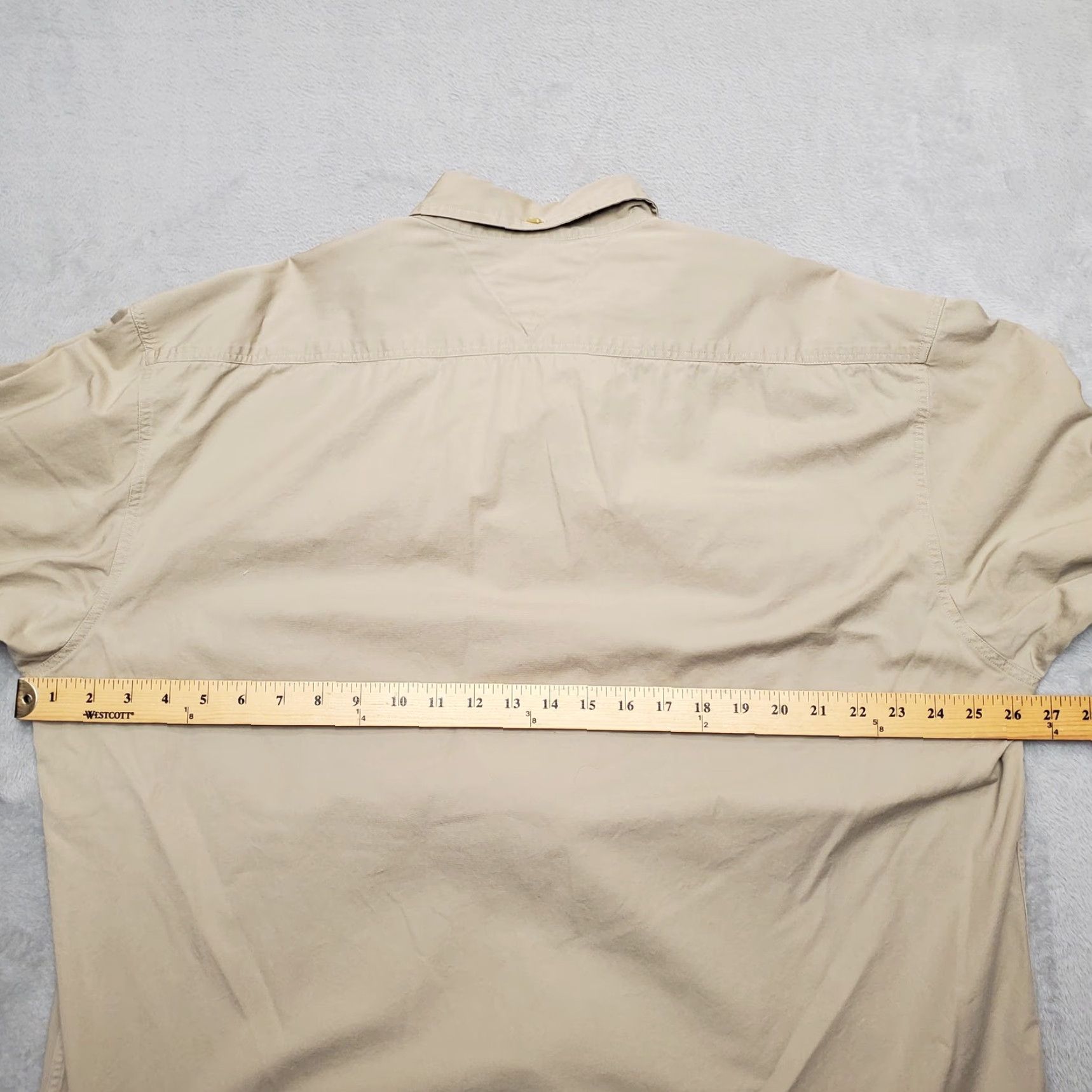 Tommy Hilfiger VINTAGE Tommy Hilfiger Shirt Mens XL Beige 100% Cotton Casual Button-Up Size US XL / EU 56 / 4 - 8 Thumbnail