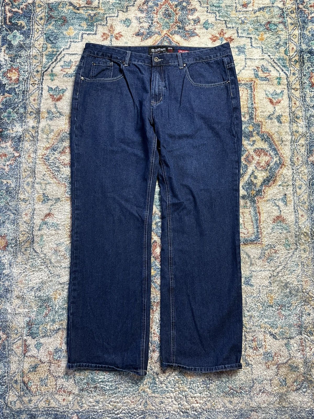 Ecko Unltd. Vintage Y2K Ecko Unltd Darkwash Baggy Blue Jeans Size 39 Size US 39 - 2 Thumbnail