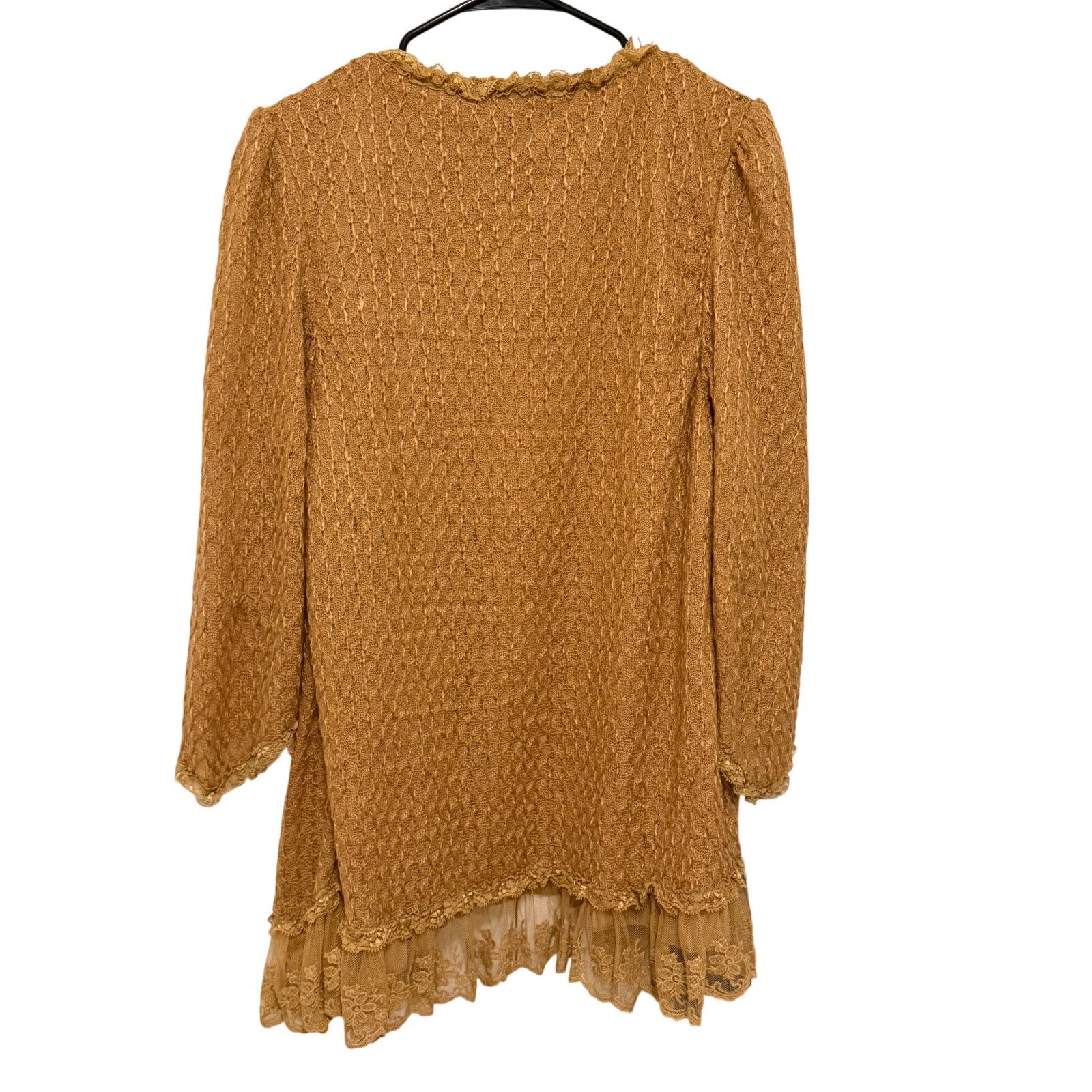 Other Pretty Angel Orange Long Sleeve Open Front Boho Cardigan Size M / US 6-8 / IT 42-44 - 8 Thumbnail